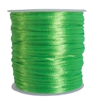 50 m. limegrøn satin tråd - 2 mm.